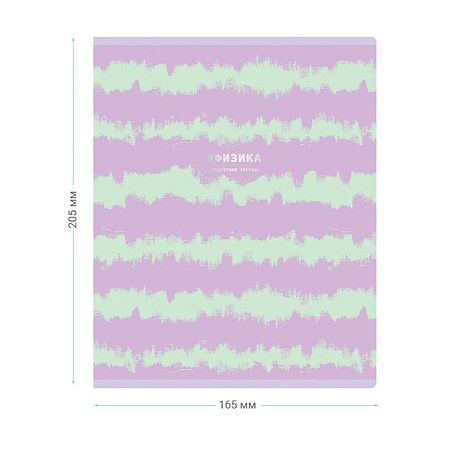 Тетрадь предметная 48л. MESHU "Duo Brush" - Физика, матовая ламинация, тиснение фольгой