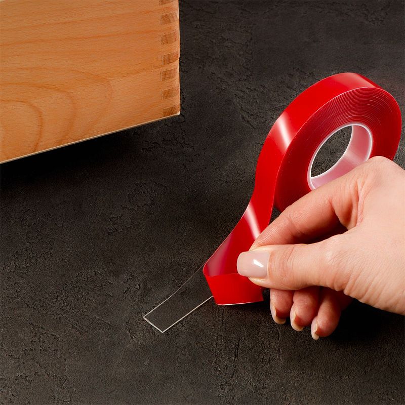 Набор клей-лент двусторонних многоразовых OfficeSpace, 3шт. (6мм*1мм*5м, 10мм*1мм*5м, 15мм*1мм*5м)