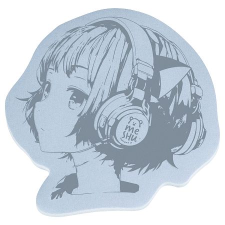 Самоклеящийся блок фигурный MESHU "Anime girl", 40л., европодвес, ассорти