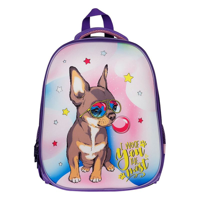 Ранец ArtSpace School Friend "Woof" 39*30*18см, 2 отделения, 2 кармана, анатомическая спинка 