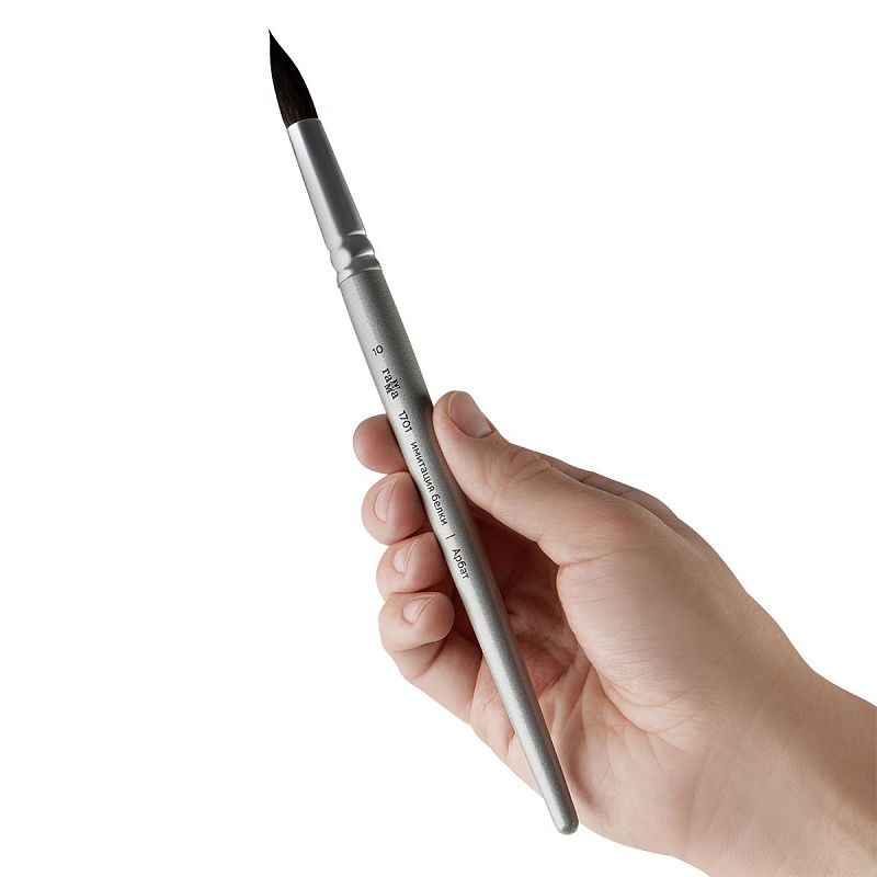 Кисть художественная синтетика имитация белки Гамма "Арбат", круглая №10, короткая ручка