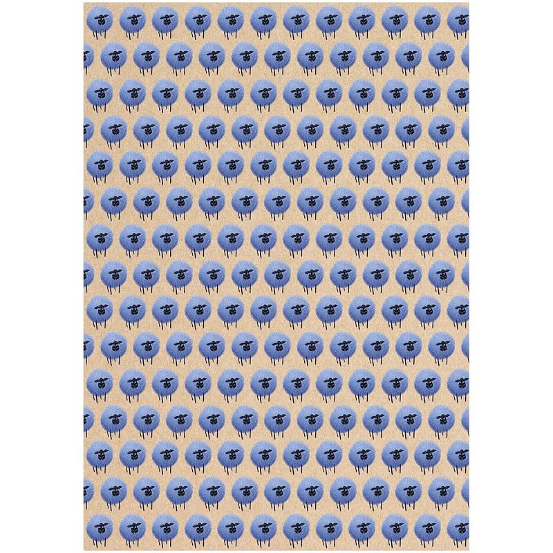 Упаковочная бумага крафт 70*100см, MESHU "Овечка", 70г/м2