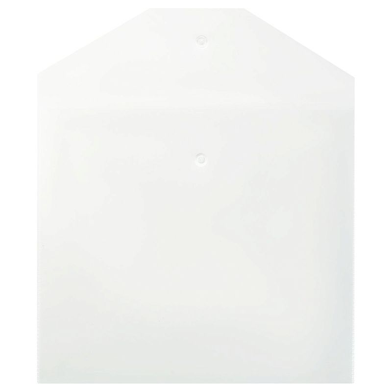 Папка-конверт на кнопке СТАММ А5+, 120мкм, пластик, прозрачная 