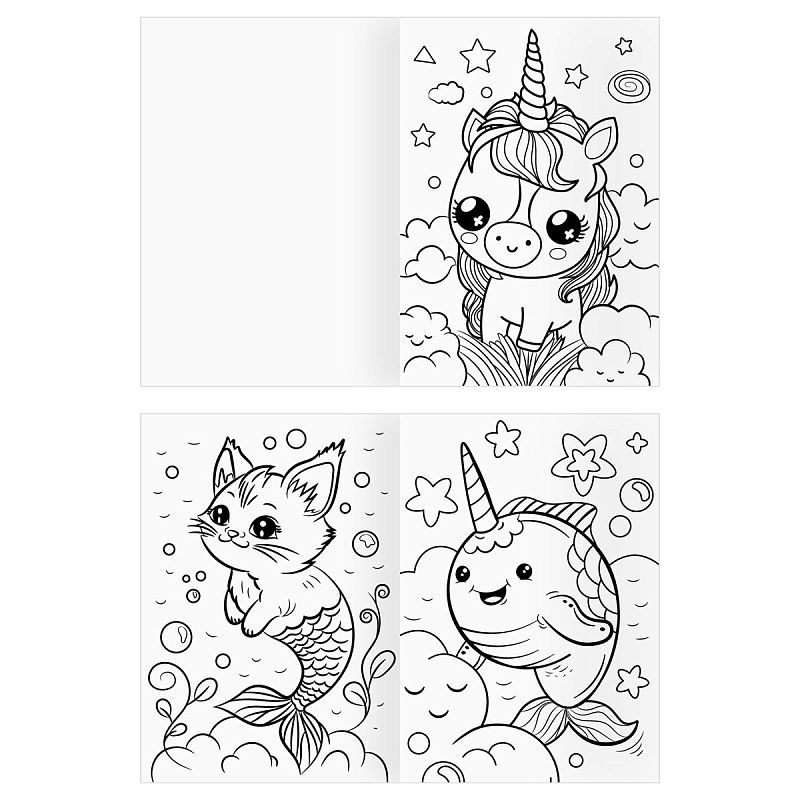 Раскраска А4,  8 стр., ТРИ СОВЫ "Для девочки"