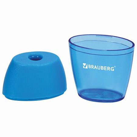 Точилка BRAUBERG "Diamond", с контейнером, овальная, в дисплее, ассорти, 222491 