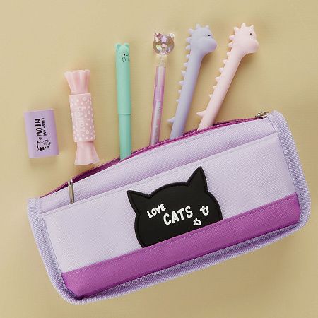 Пенал мягкий 215*90*55 MESHU "Cute Cat", полиэстер 