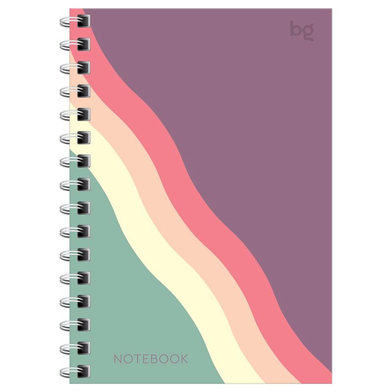 Записная книжка А6 120л. на гребне BG "Bright wave"