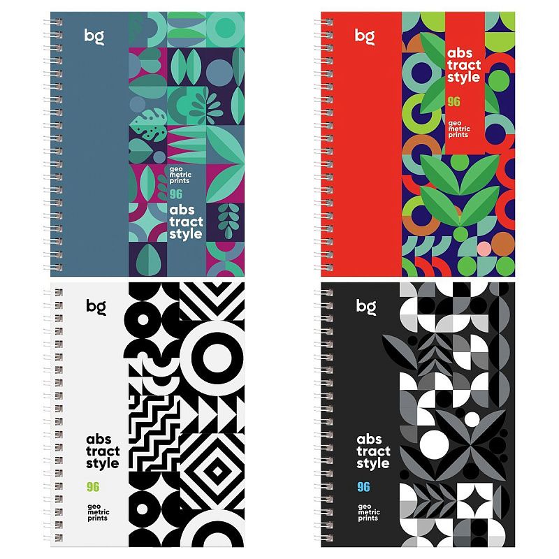Записная книжка А6 96л., на гребне BG "Новые узоры", матовая ламинация, выб. лак, твердая обложка