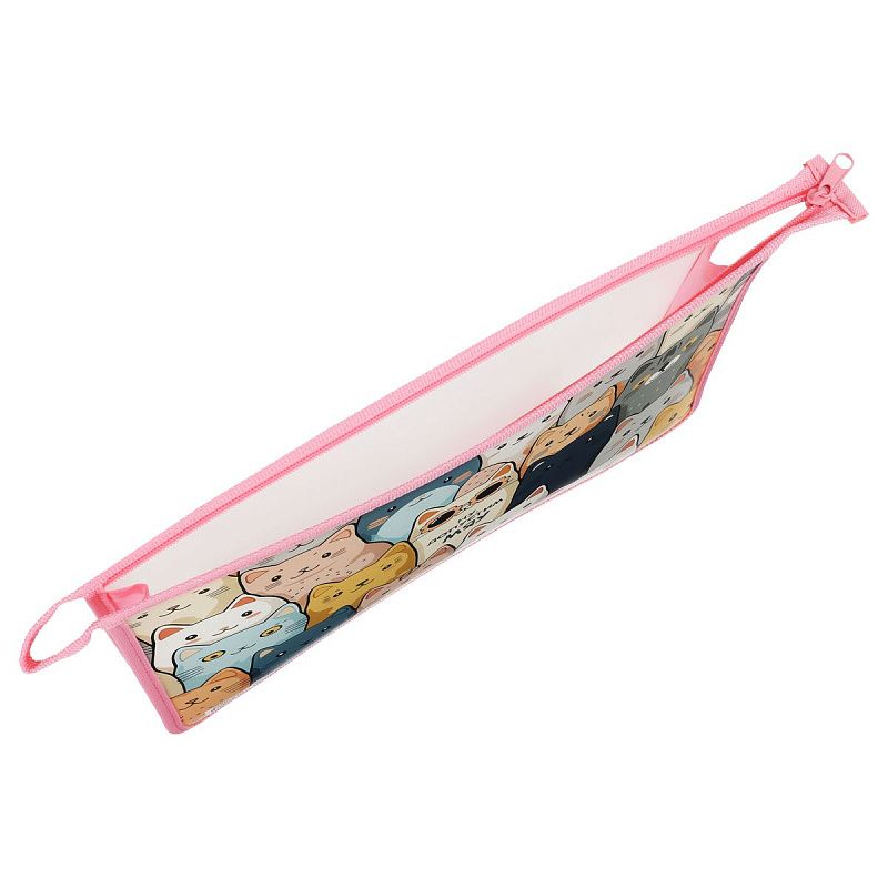 Папка для тетрадей 1 отделение, А4, ArtSpace "Ну допустим, мяу", пластик, на молнии 