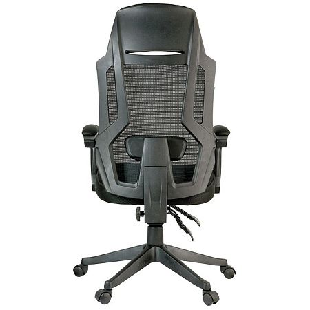Кресло руководителя Helmi HL-E32 "Ergo" LUX, рег. подлок., подголов. и пояс. упор, ткань черная