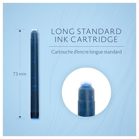 Картриджи чернильные Waterman Standart, синий, 8шт., картонная коробка 