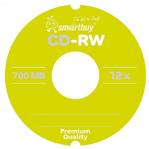 Диск CD-RW 700Mb Smart buy 4-12x Cake Box (10шт)