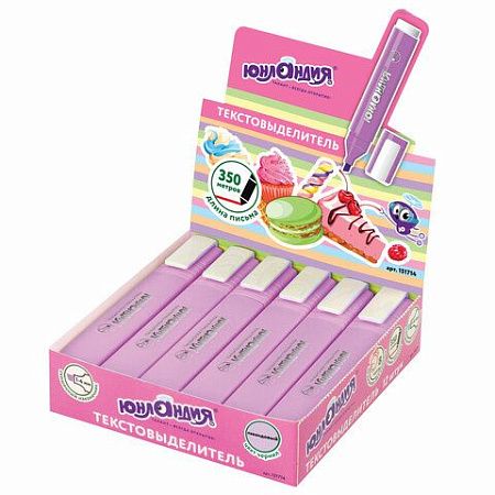 Текстовыделитель ЮНЛАНДИЯ "COLORSTAR PASTEL", ЛАВАНДОВЫЙ, линия 1-4 мм, 151714 