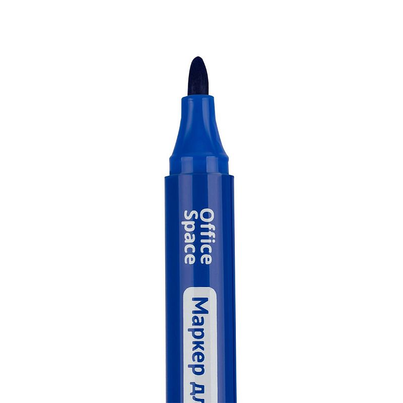 Маркер для белых досок OfficeSpace "Bullet" синий, пулевидный, 2,5мм 