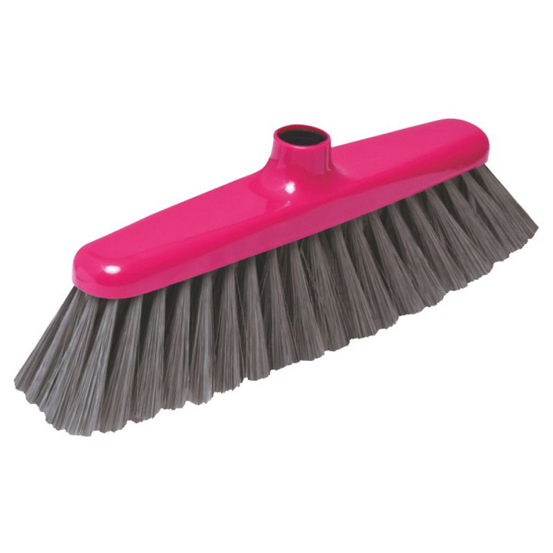 Щетка для уборки YORK "Елизавета" без черенка, ширина 30см, щетина 6,8см, пластик, еврорезьба, цвет ассорти