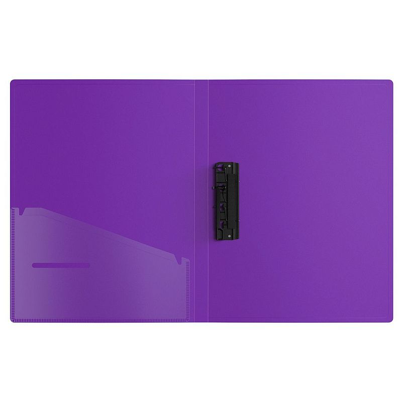Папка с зажимом Berlingo "Your Way" А4, 17мм, 600мкм, фиолетовая, с внутр. карманом 