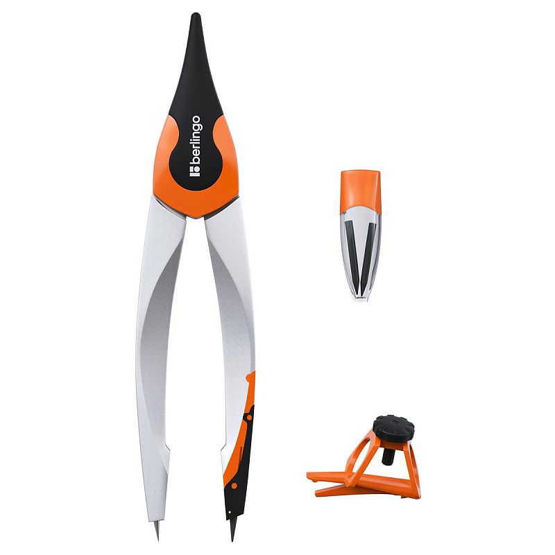 Готовальня Berlingo "Optimum", 3 предмета, циркуль 135мм, пластиковый футляр 