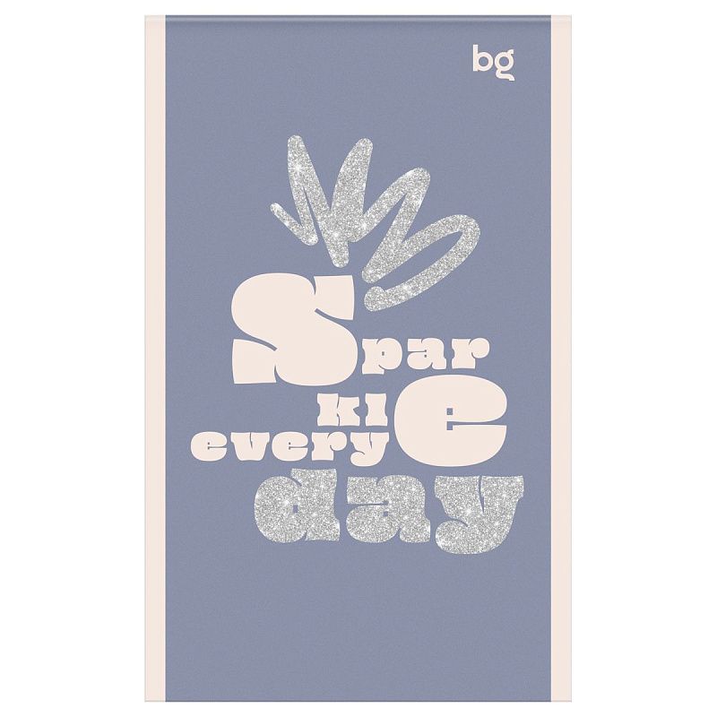 Блокнот А6 32л., на скрепке BG "Блестящий стиль", блестки