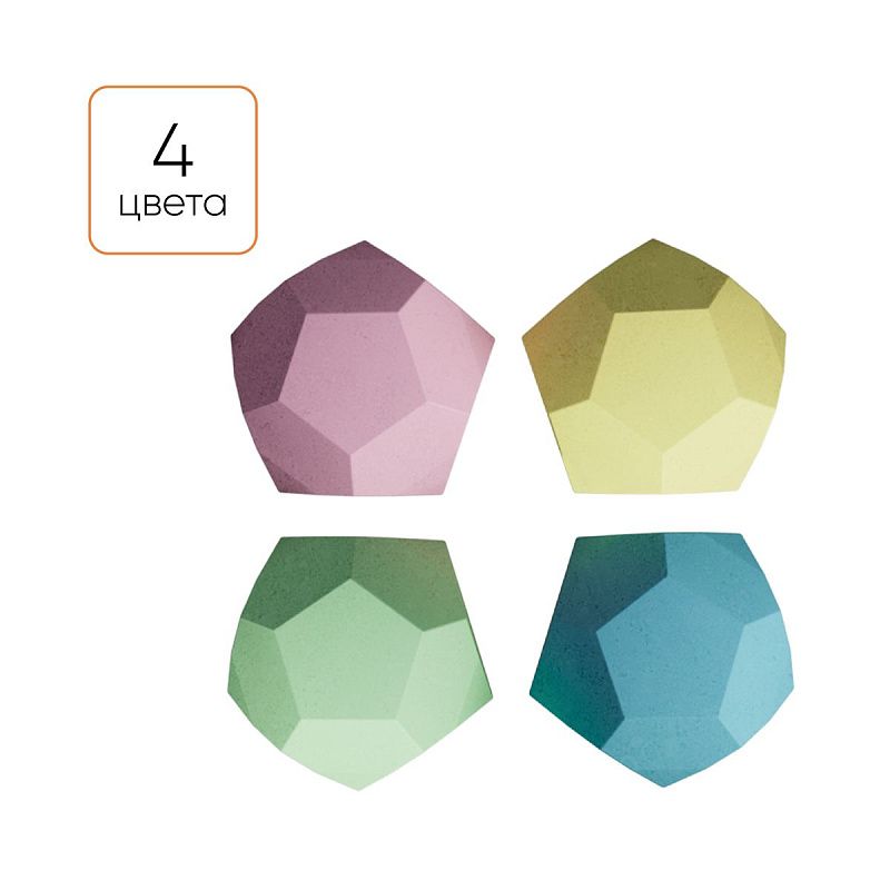 Мелки фигурные для асфальта Гамма "Малыш", камешки, 12шт., пластиковое ведро 