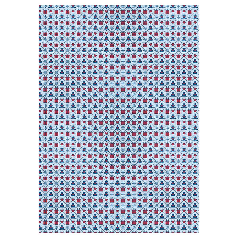 Упаковочная бумага глянц. 70*100см, MESHU "Nordic", 80 г/м2, ассорти, 5 дизайнов