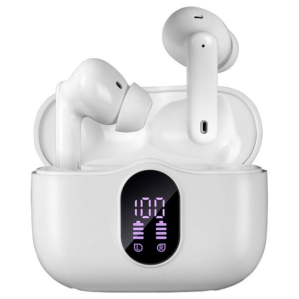 Наушники с микрофоном беспроводные Sven E-310B, TWS Bluetooth, разъем Type-C, белый