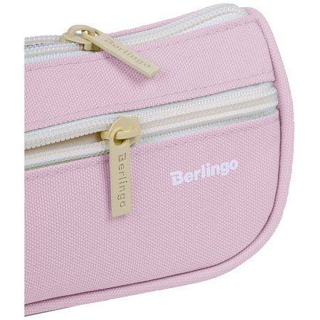 Пенал-косметичка 1 отделение, 1 карман, 215*80*60 Berlingo "Polo pink", полиэстер 