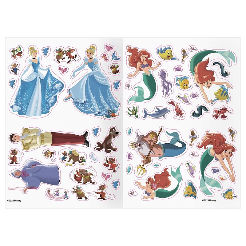 Альбом с наклейками ТРИ СОВЫ "Многоразовые наклейки. Принцесса Disney. Волшебные мечты", с наклейками и постерами, 8стр., А5