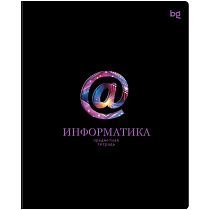 Тетрадь предметная 48л. BG "Информационное поле" - Информатика, soft-touch ламинация, выб. лак