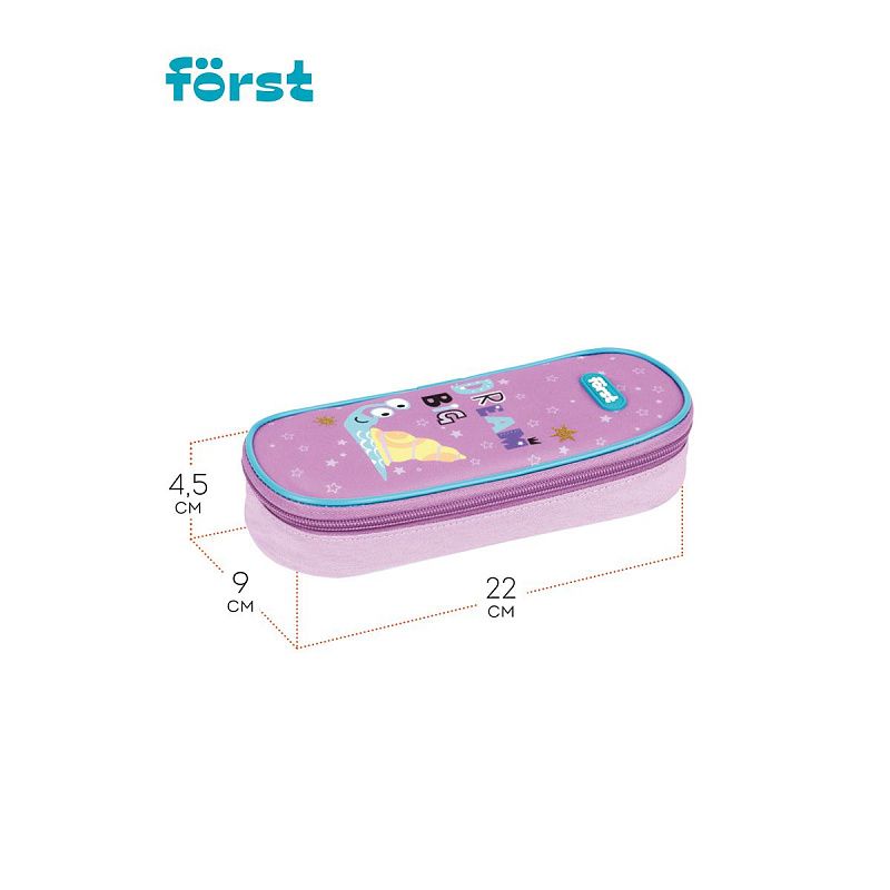 Пенал корпусный 1 отделение, 220*90*45 Först "Snail dream", полиэстер 