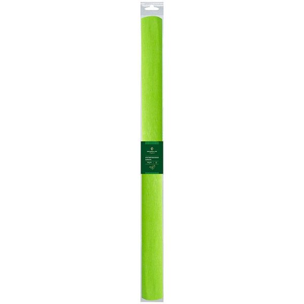 Бумага крепированная Greenwich Line, 50*250см, 32г/м2, зеленое яблоко, в рулоне, пакет с европодвесом