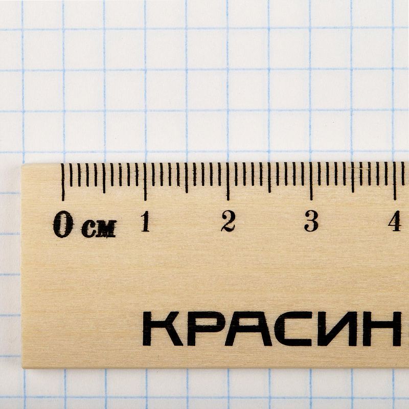 Линейка 25см Красин "Стандарт", дерево 