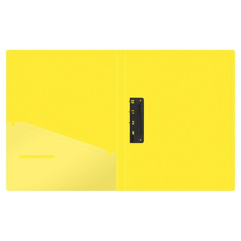 УЦЕНКА - Папка c зажимом Berlingo "Neon" А4, 17мм, 1000мкм, желтый неон, с внутр. карманом 