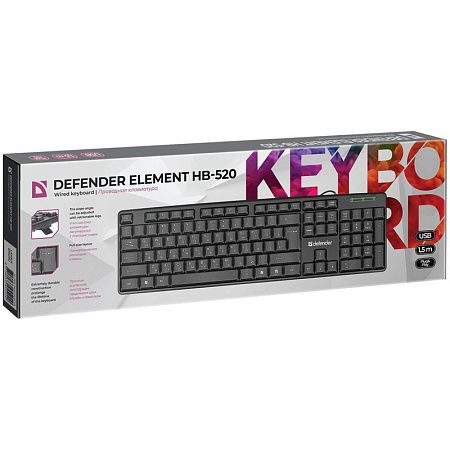 Клавиатура Defender Element HB-520, USB, черный (29/1)