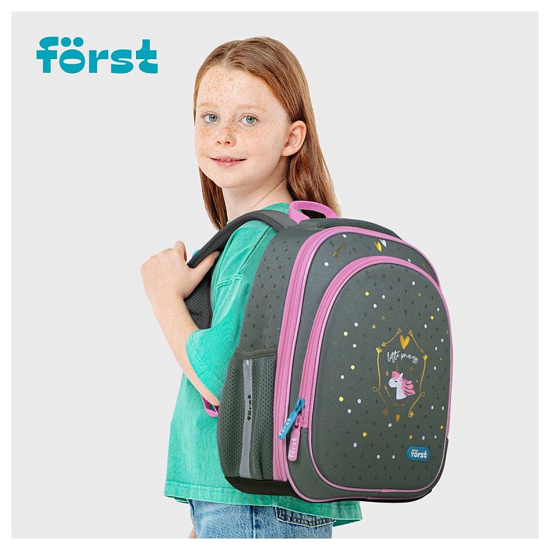 Ранец Först F-Light "Little princess" 36*27*15см, 2 отделения, 2 кармана, анатомическая спинка 