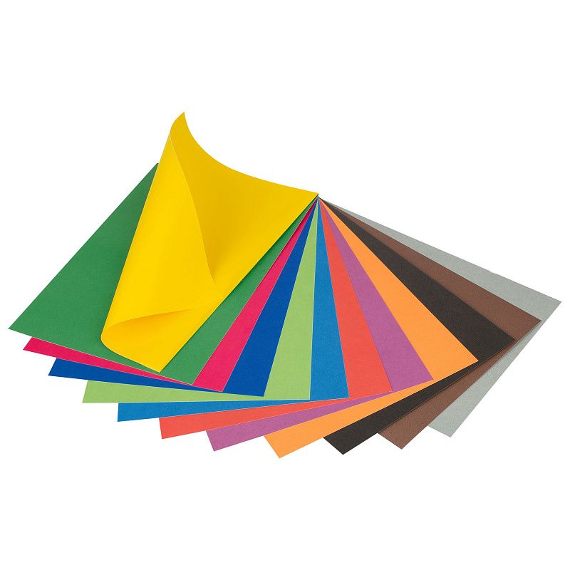 Картон цветной двустор., A4, Мульти-Пульти, 48л., 12цв., немелованный, в пакете, "Волшебник изумрудного города"