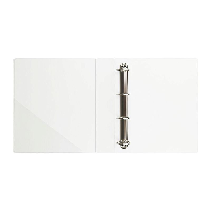 Папка на 4 кольцах OfficeSpace, панорама, 65мм, ПВХ, белая 