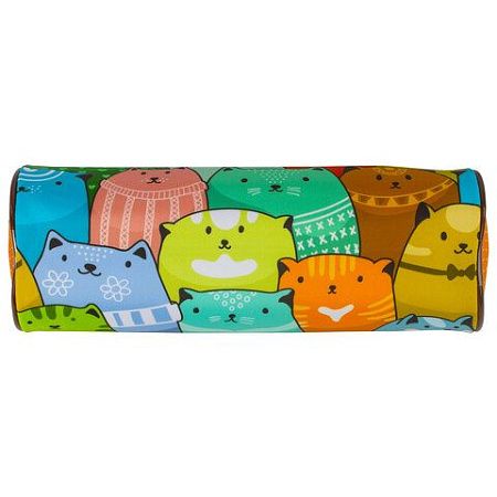 Пенал-тубус BRAUBERG, с эффектом Soft Touch, мягкий, "Cats", 22х8 см, 229008 
