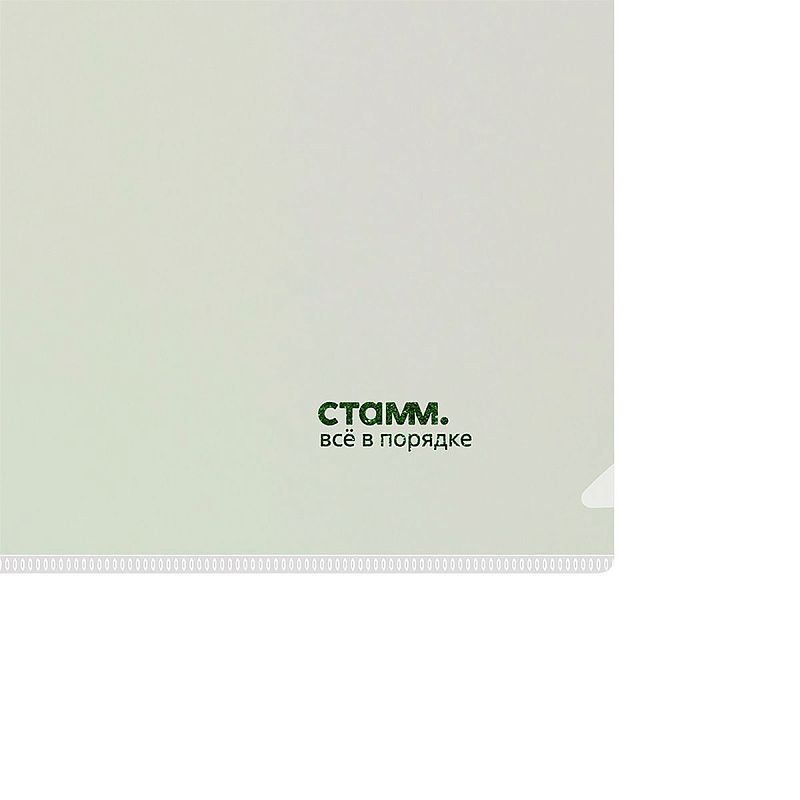 Папка-уголок СТАММ "Сияние" А4, 180мкм, пластик, непрозрачная, белый 