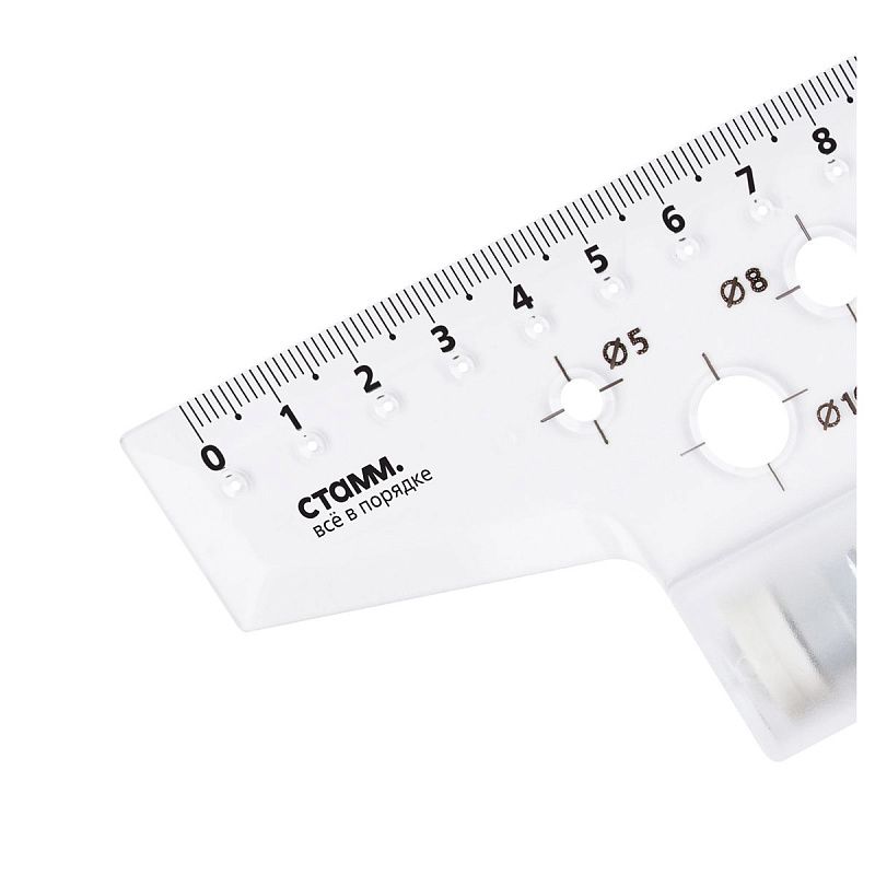 Рейсшина 22см СТАММ, металлический ролик, картонная коробка 