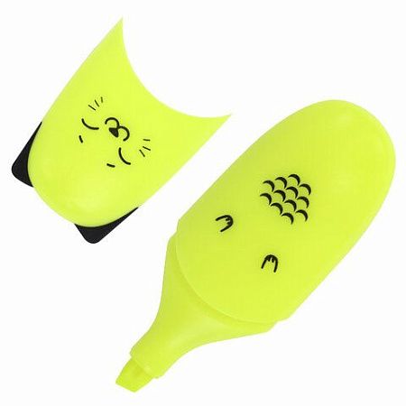 Набор текстовыделителей мини 6 ЦВЕТОВ BRAUBERG KIDS "CUTE CATS NEON", линия 1-5 мм, 152435 