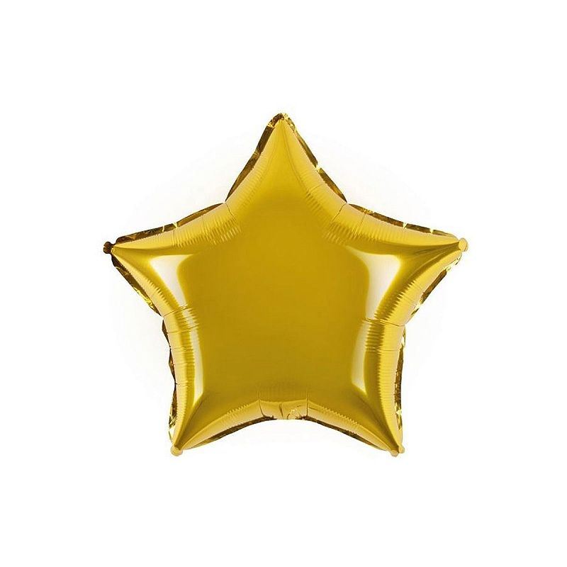Водушный шар, 45см, ПатиБум, "Звезда. Золото", фольгированный