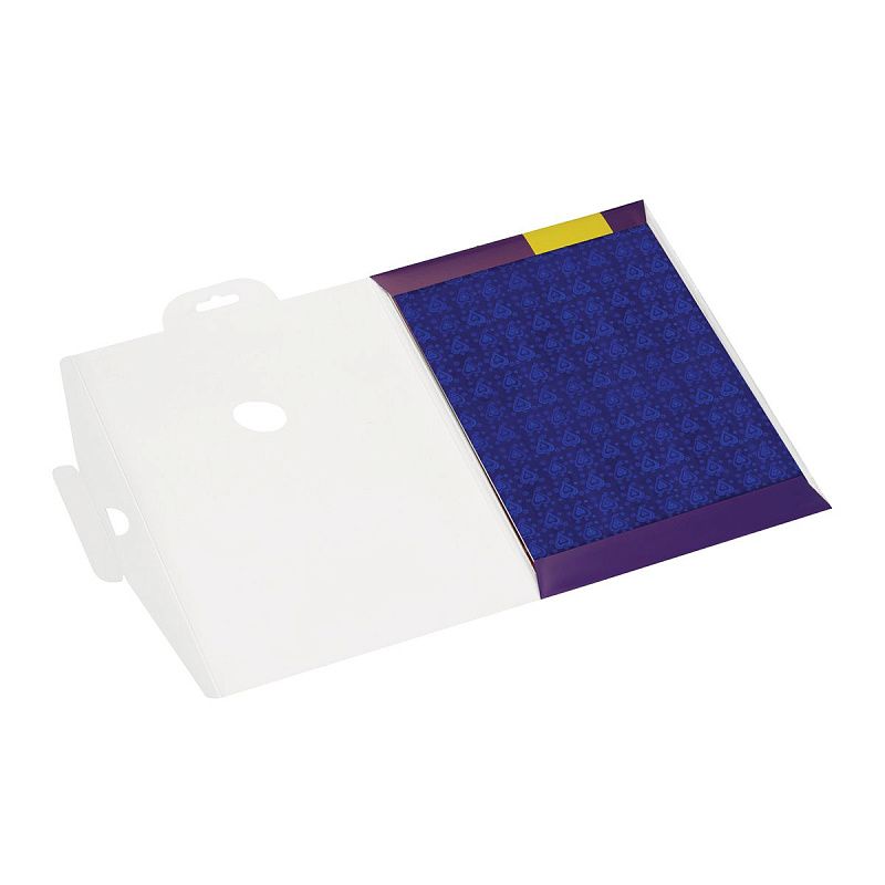 Бумага цветная металлизированная А4, Мульти-Пульти, 19л., 19цв., (7 стандартных и 12 голографических), в папке с европодвесом, "Енот в космосе"