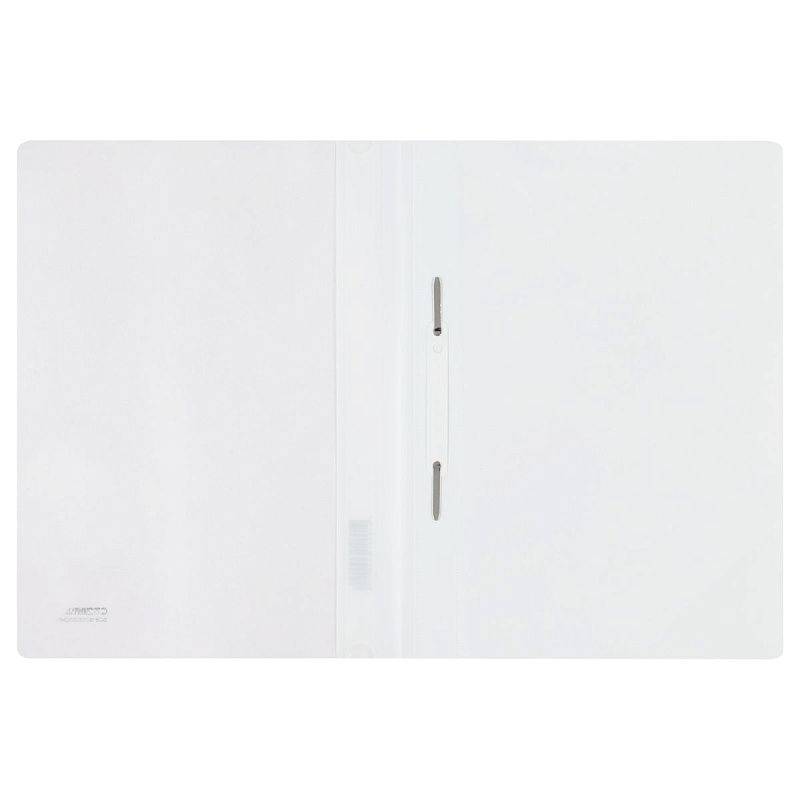 Папка-скоросшиватель пластик. СТАММ А4, 180мкм, белая с прозр. верхом 