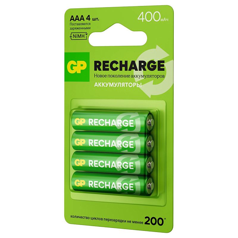 Аккумулятор GP AAA (HR03) 400mAh 4BL