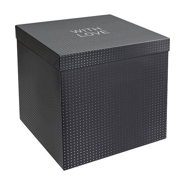 Коробка складная подарочная MESHU "Черная", (28*28*28см), выборочный лак