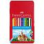 Карандаши цветные Faber-Castell "Замок", 12цв., шестигр., заточ., метал. кор.