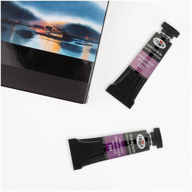 Акварель художественная Гамма "Старый мастер" марганец фиолетовый светлый, 9мл, туба