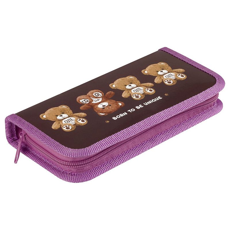 Пенал 1 отделение, 190*90 ArtSpace "Bears", ламинированный картон 