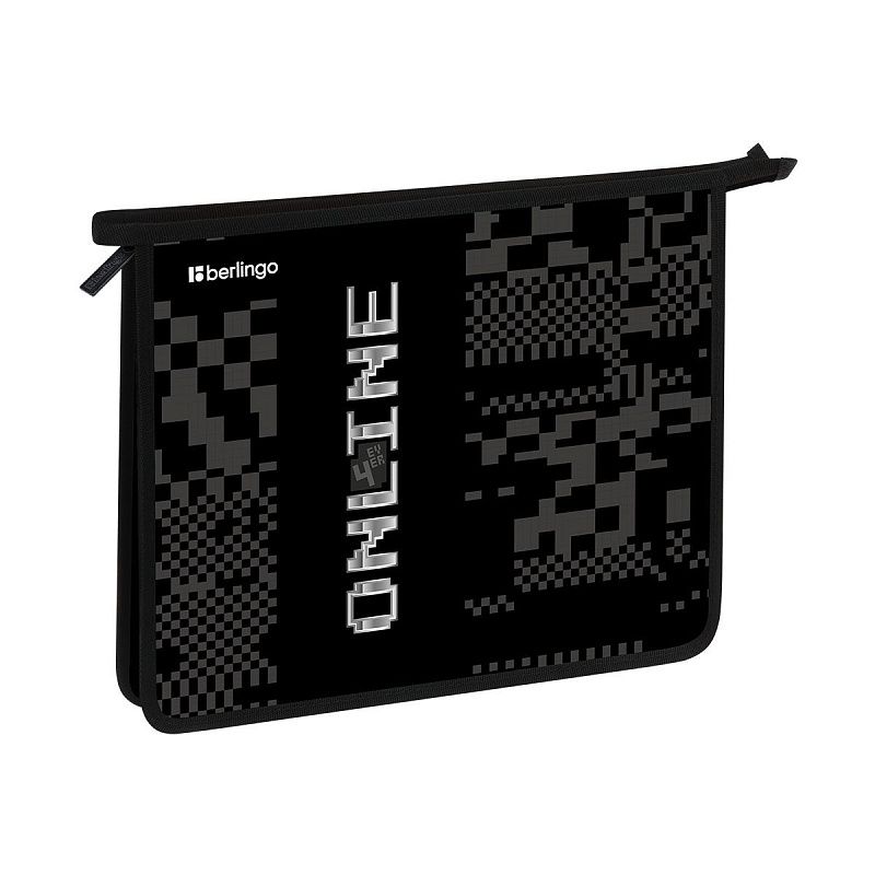 Папка для тетрадей 1 отделение, А5 Berlingo "Online", 240*205*40мм, пластик, на молнии