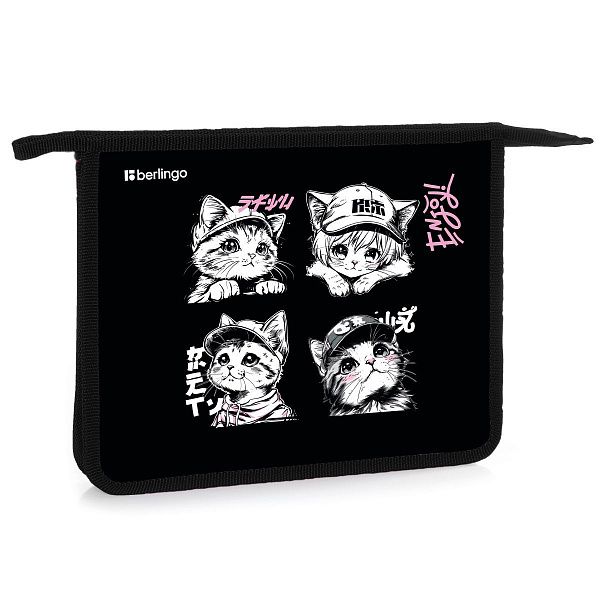 Папка для тетрадей 1 отделение, А5 Berlingo "Little Paws", 240*205*40мм, пластик, на молнии